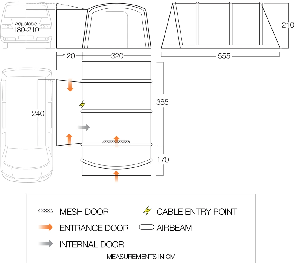 Vango Galli CC Air Low Driveaway Awning 2023 8 Vango Galli CC Air Low Driveaway Awning 2023 - Image 8
