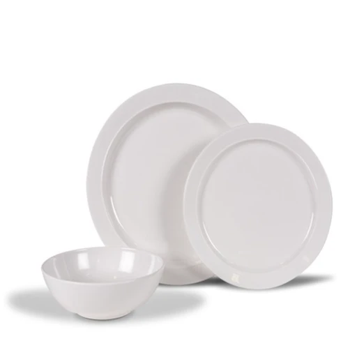 Kampa Classic White Non Slip Melamine Set 1 Kampa Classic White Non Slip Melamine Set