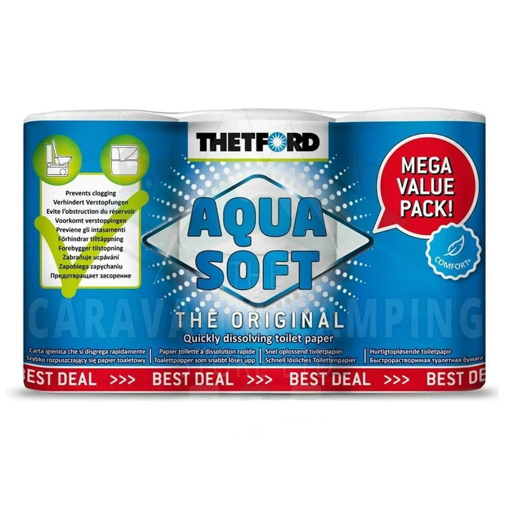 Thetford Aqua Soft Toilet Paper – Pack Of 6 1 Thetford Aqua Soft Toilet Paper – Pack Of 6