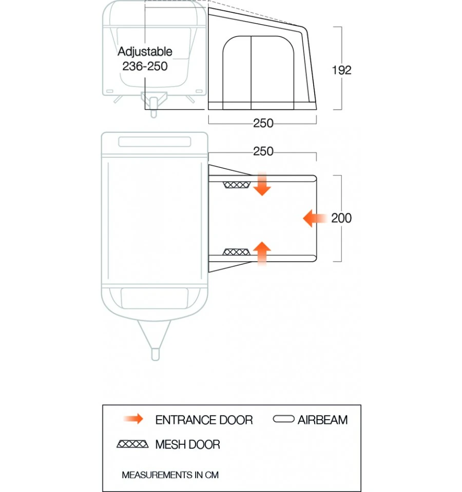 Vango Balletto Air 200 Caravan Awning – Elements Shield 7 Vango Balletto Air 200 Caravan Awning – Elements Shield - Image 7