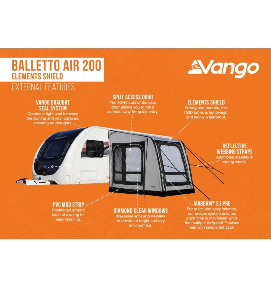 Vango Balletto Air 200 Caravan Awning – Elements Shield 5 Vango Balletto Air 200 Caravan Awning – Elements Shield - Image 5