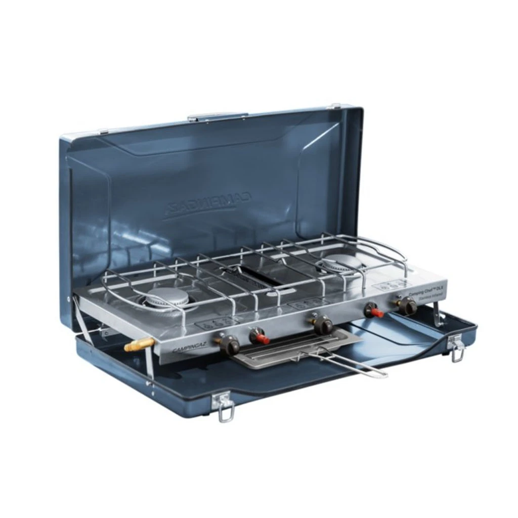 Campingaz Camping Chef DLX Stainless Infrared Double Burner 1 Campingaz Camping Chef DLX Stainless Infrared Double Burner