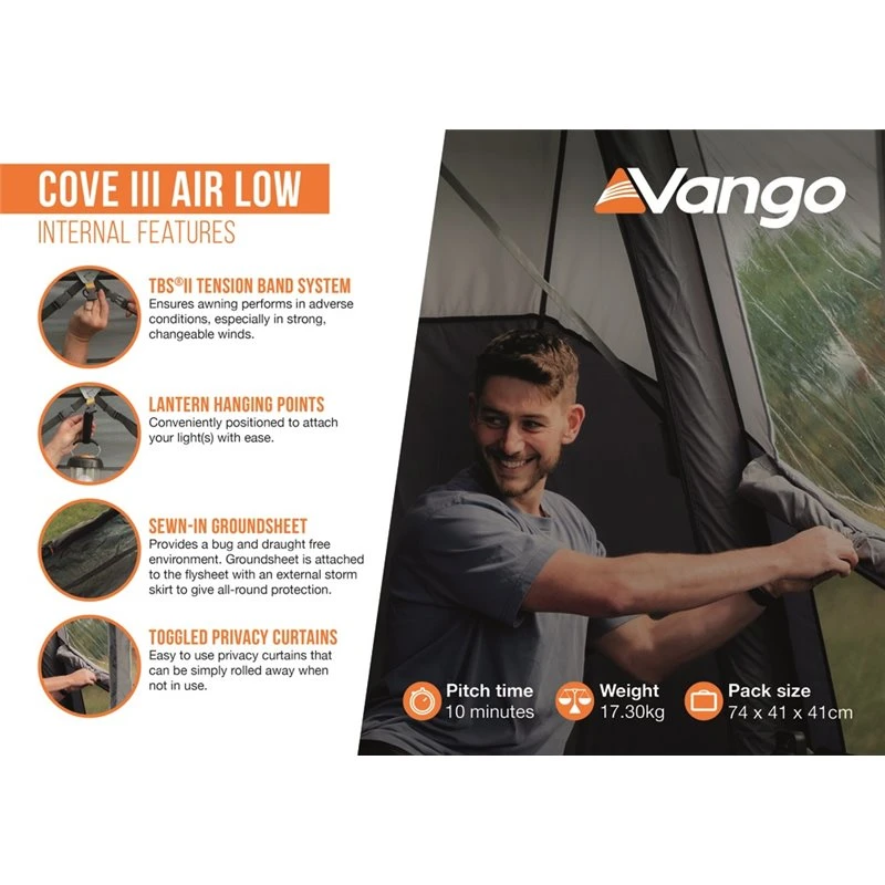 Vango Cove III Air Low Driveaway Awning 2024 6 Vango Cove III Air Low Driveaway Awning 2024 - Image 6