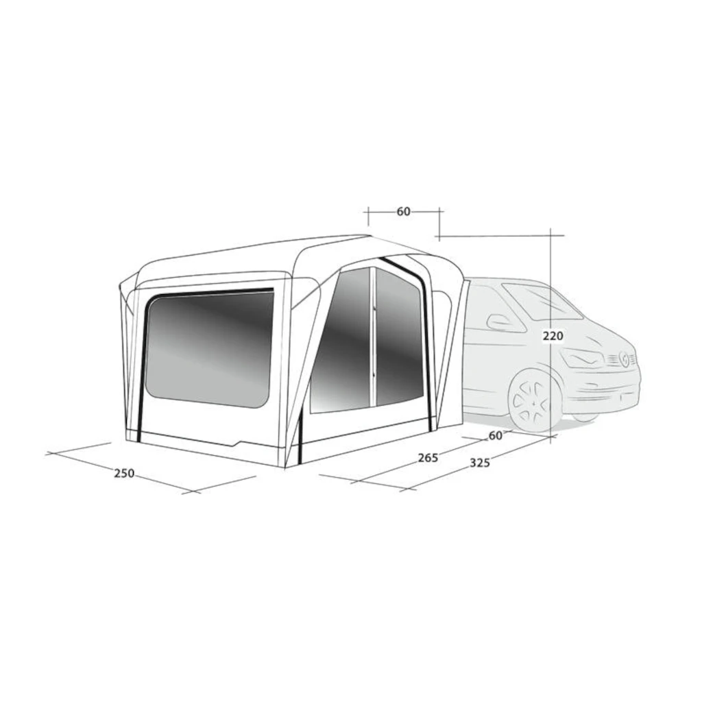 Outwell Crossville 250SA Low Driveaway Awning 2025 8 Outwell Crossville 250SA Low Driveaway Awning 2025 - Image 8