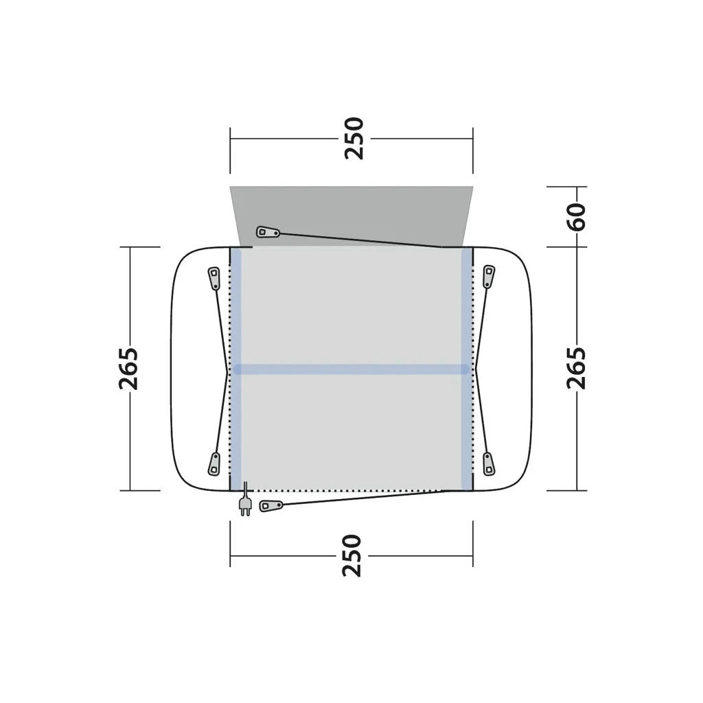 Outwell Crossville 250SA Low Driveaway Awning 2025 7 Outwell Crossville 250SA Low Driveaway Awning 2025 - Image 7