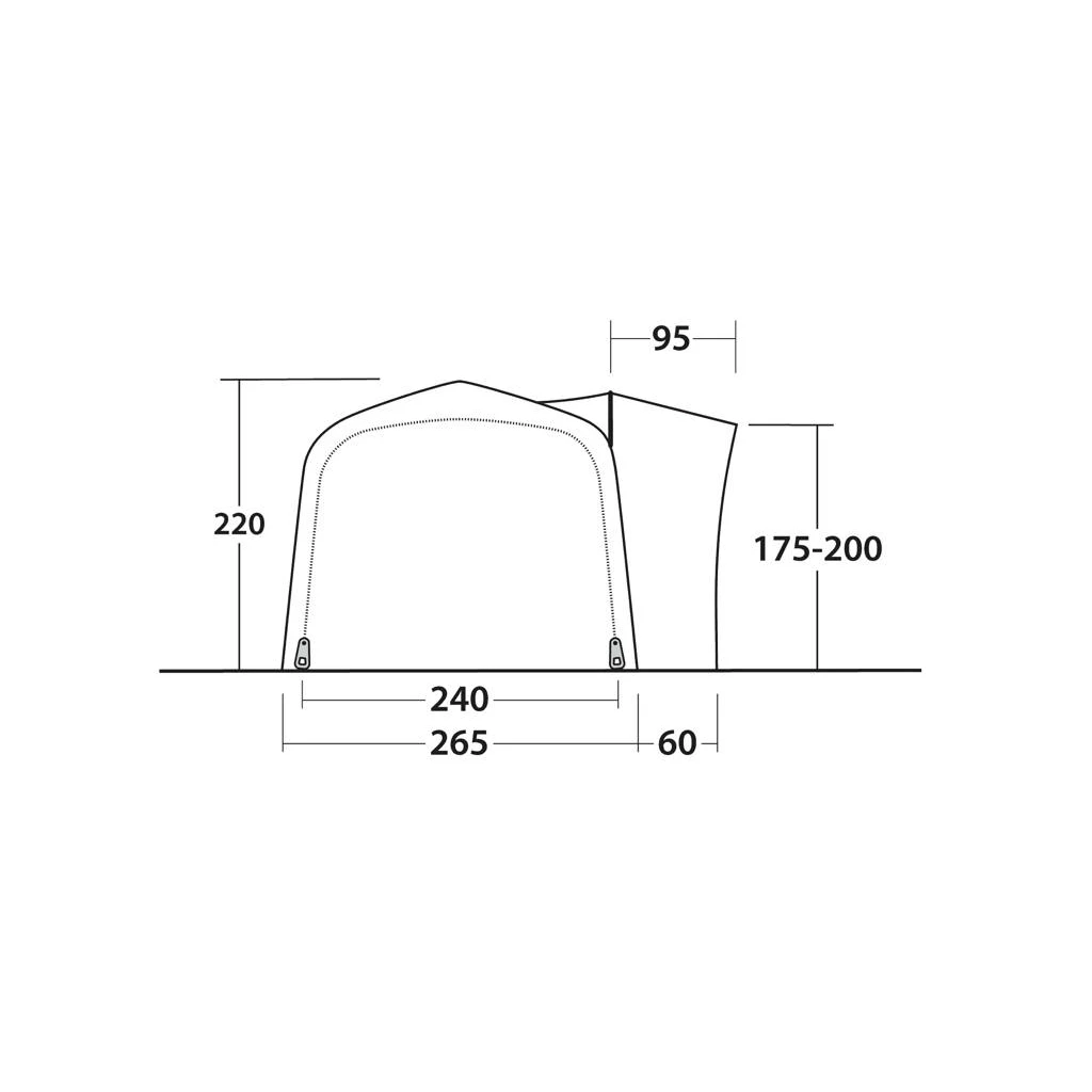 Outwell Crossville 250SA Low Driveaway Awning 2025 5 Outwell Crossville 250SA Low Driveaway Awning 2025 - Image 5