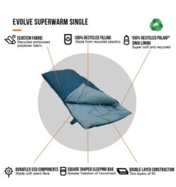 Vango Evolve Superwarm Single Sleeping Bag 11 Vango Evolve Superwarm Single Sleeping Bag -Camping Equipment Store evolve superwarm single 6