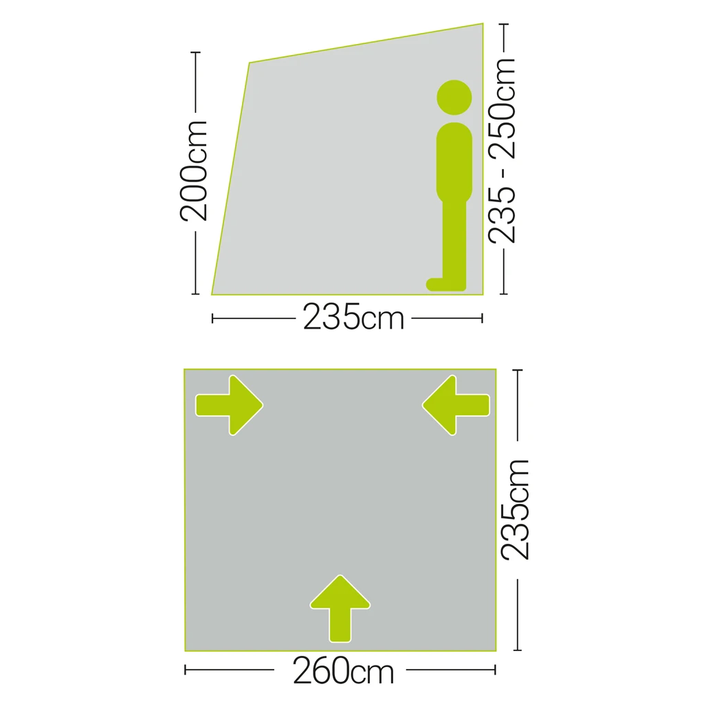 Quest Falcon 260 Poled Porch Awning 2 Quest Falcon 260 Poled Porch Awning - Image 2