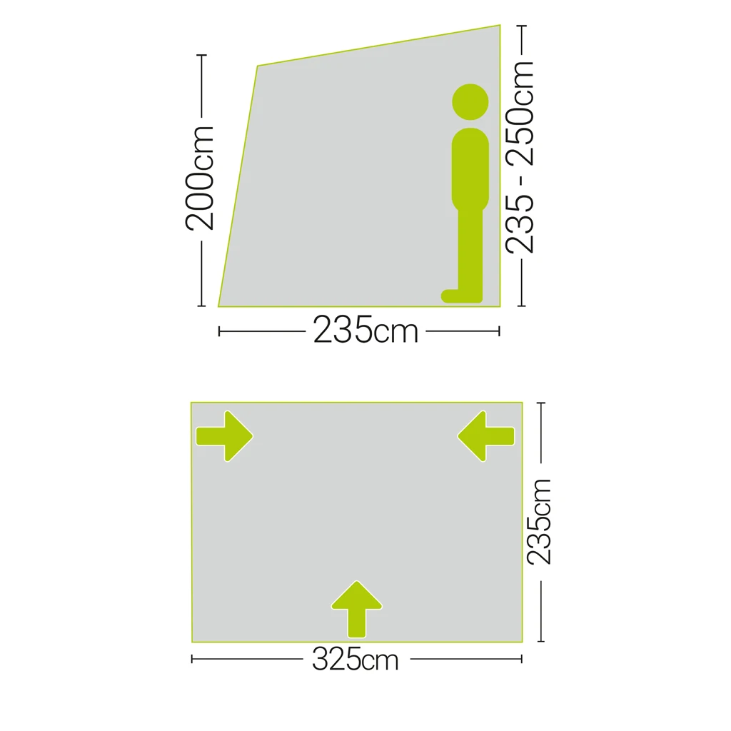 Quest Falcon 325 Poled Porch Awning 2 Quest Falcon 325 Poled Porch Awning - Image 2