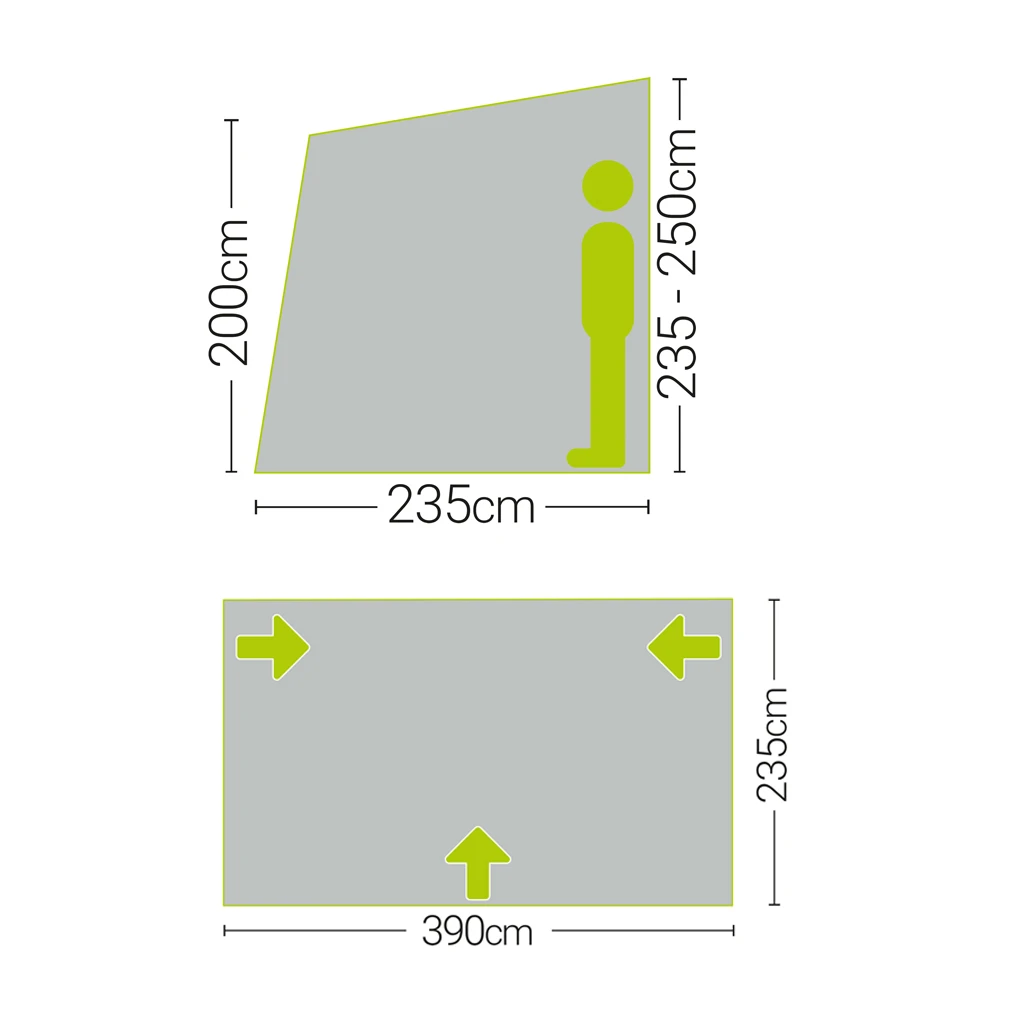 Quest Falcon 390 Poled Porch Awning 2 Quest Falcon 390 Poled Porch Awning - Image 2