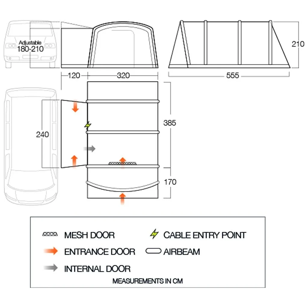Vango Galli CC II Air Low Driveaway Awning 2024 8 Vango Galli CC II Air Low Driveaway Awning 2024 - Image 8