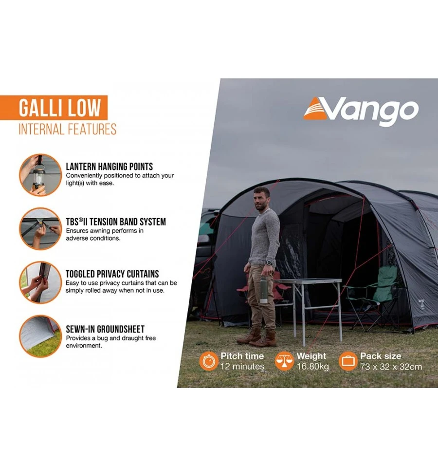 Vango Galli Low Poled Driveaway Awning 2024 2 Vango Galli Low Poled Driveaway Awning 2024 - Image 2