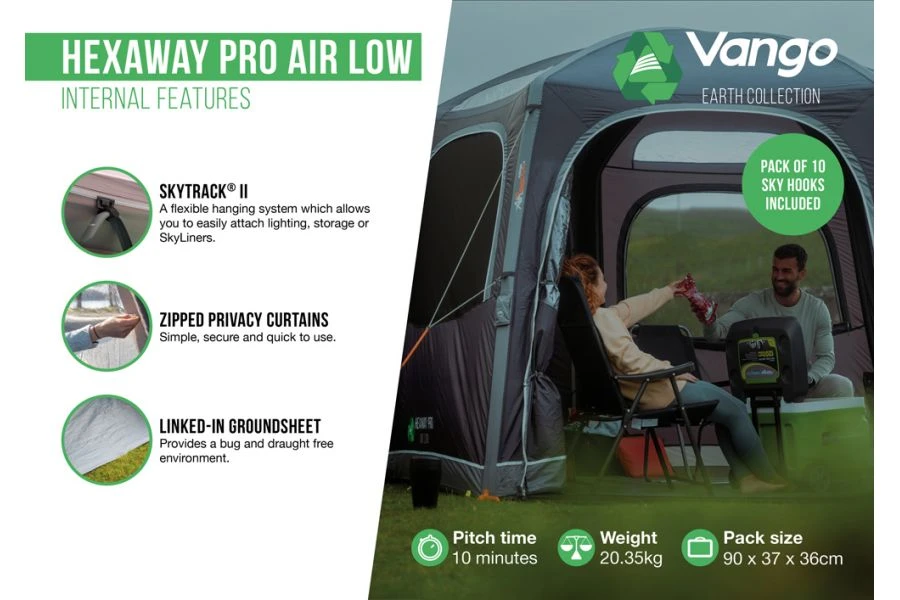 Vango Hexaway Pro Air Low Driveaway Awning 2024 5 Vango Hexaway Pro Air Low Driveaway Awning 2024 - Image 5