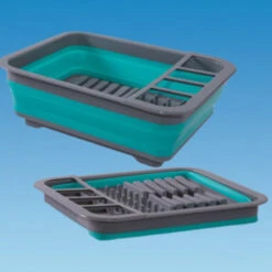PLS Collapsible Dish Rack With Drainer