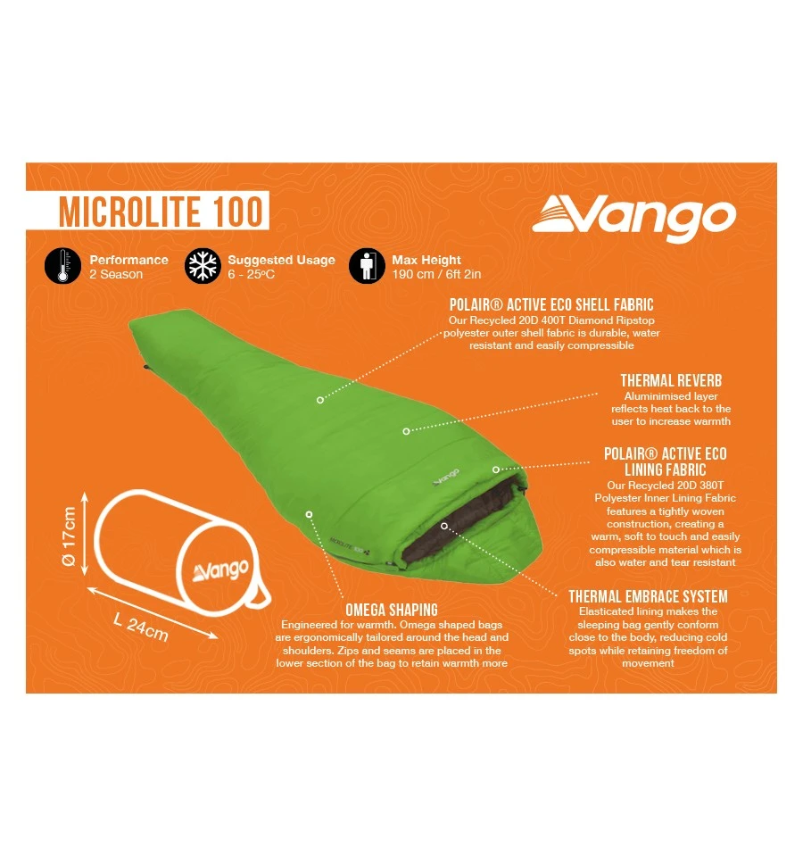 Vango Microlite 100 Sleeping Bag 4 Vango Microlite 100 Sleeping Bag - Image 4