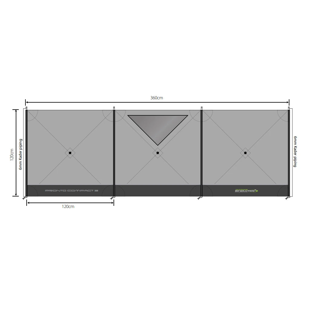 Outdoor Revolution Pronto Compact 3 Windbreak 2 Outdoor Revolution Pronto Compact 3 Windbreak - Image 2