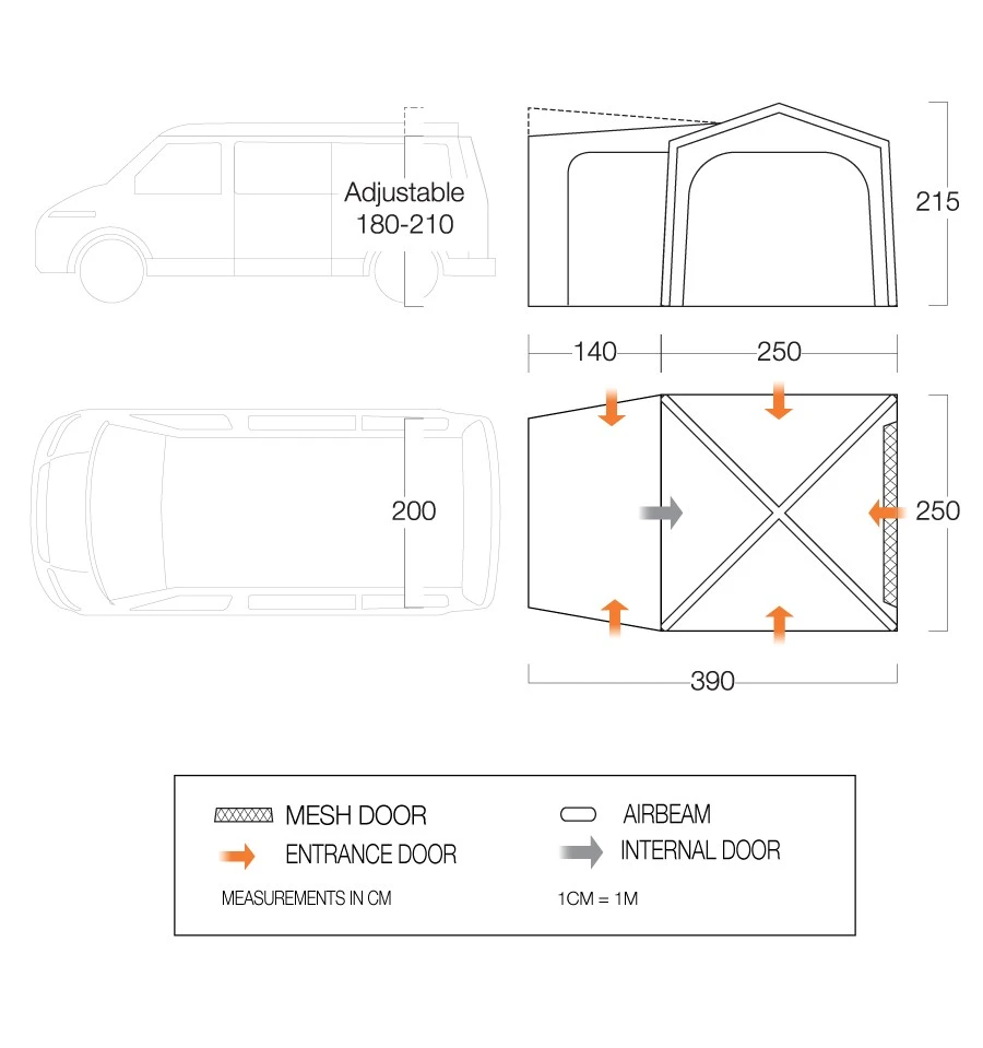 Vango Tailgate Airhub Low Driveaway Awning 2024 6 Vango Tailgate Airhub Low Driveaway Awning 2024 - Image 6