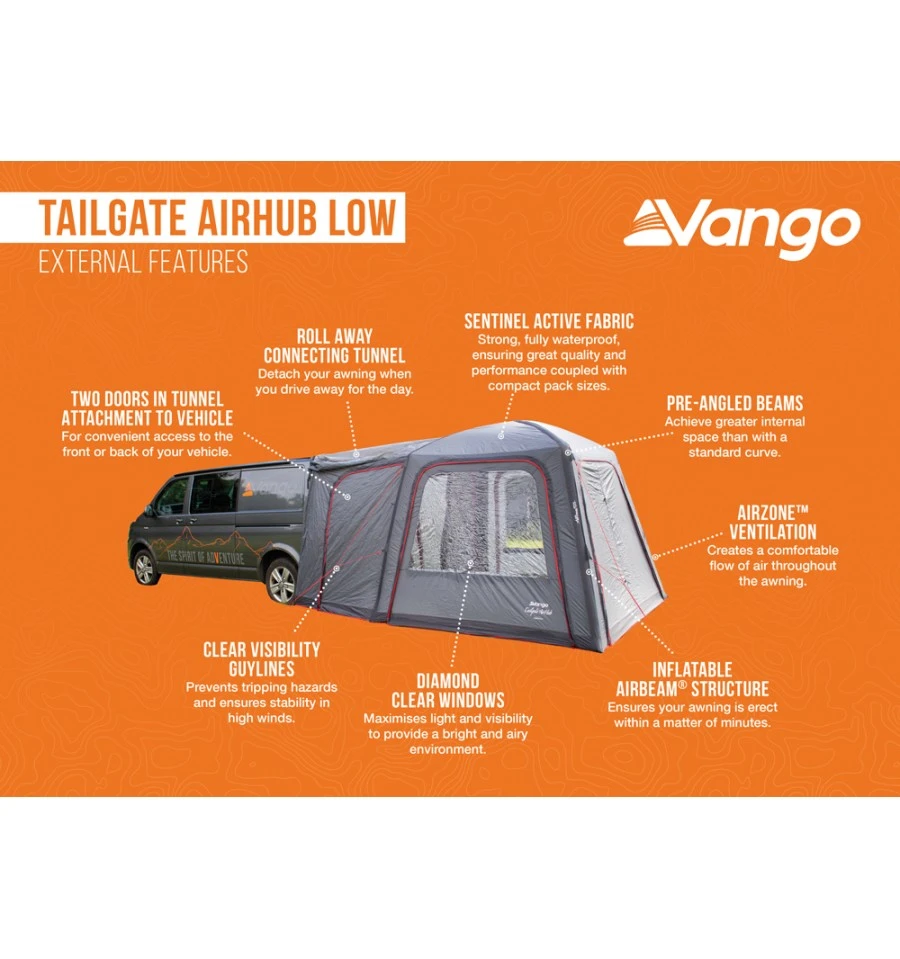 Vango Tailgate Airhub Low Driveaway Awning 2024 3 Vango Tailgate Airhub Low Driveaway Awning 2024 - Image 3