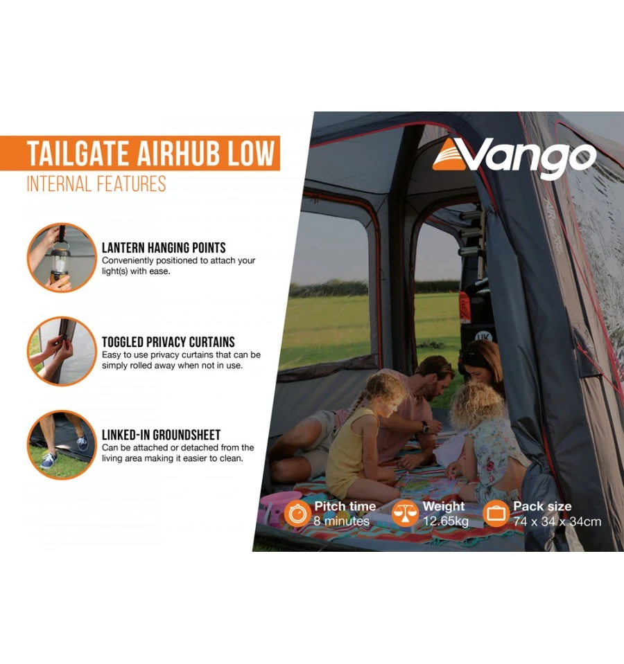 Vango Tailgate Airhub Low Driveaway Awning 2024 2 Vango Tailgate Airhub Low Driveaway Awning 2024 - Image 2