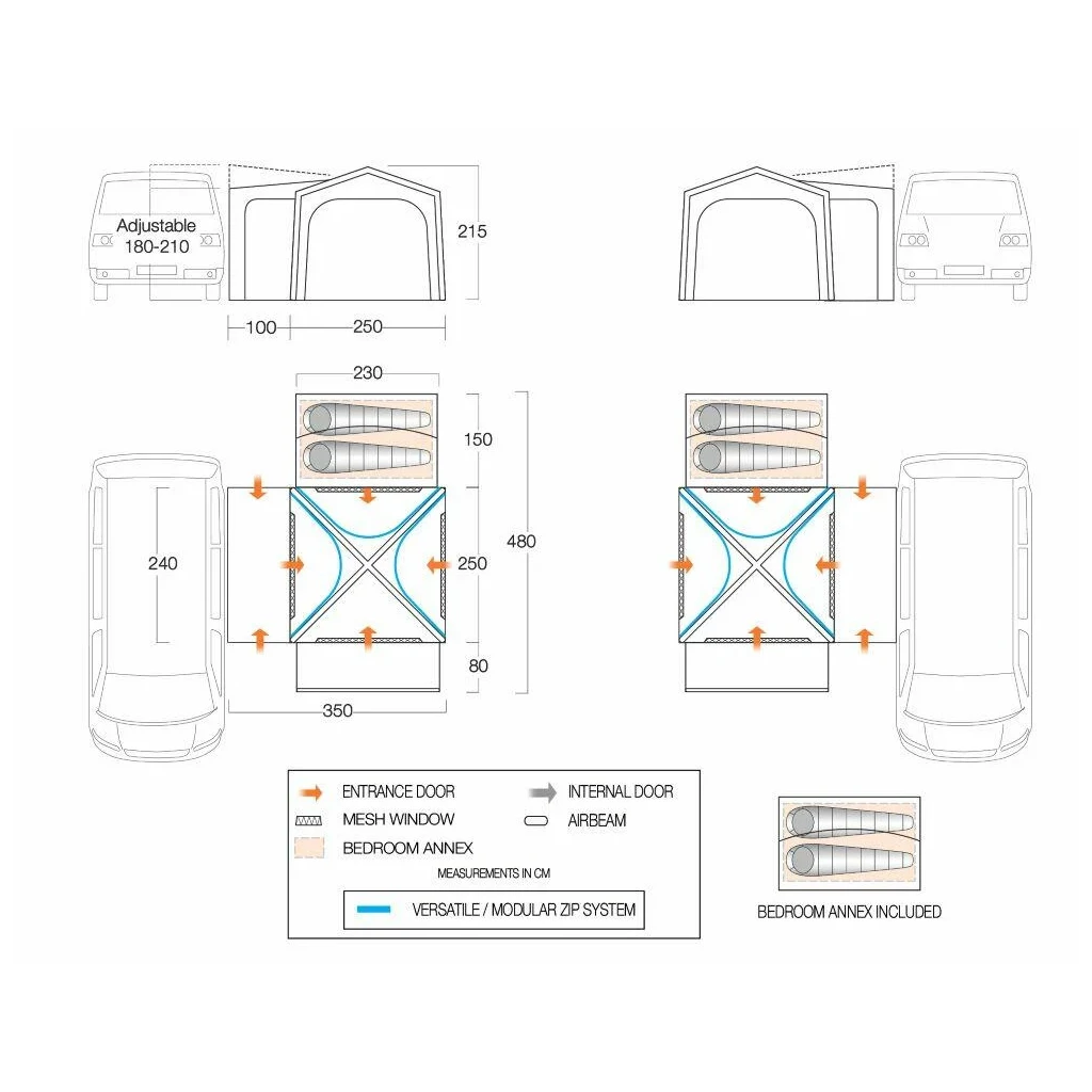 Vango Versos Air Low Driveaway Awning 2024 2 Vango Versos Air Low Driveaway Awning 2024 - Image 2