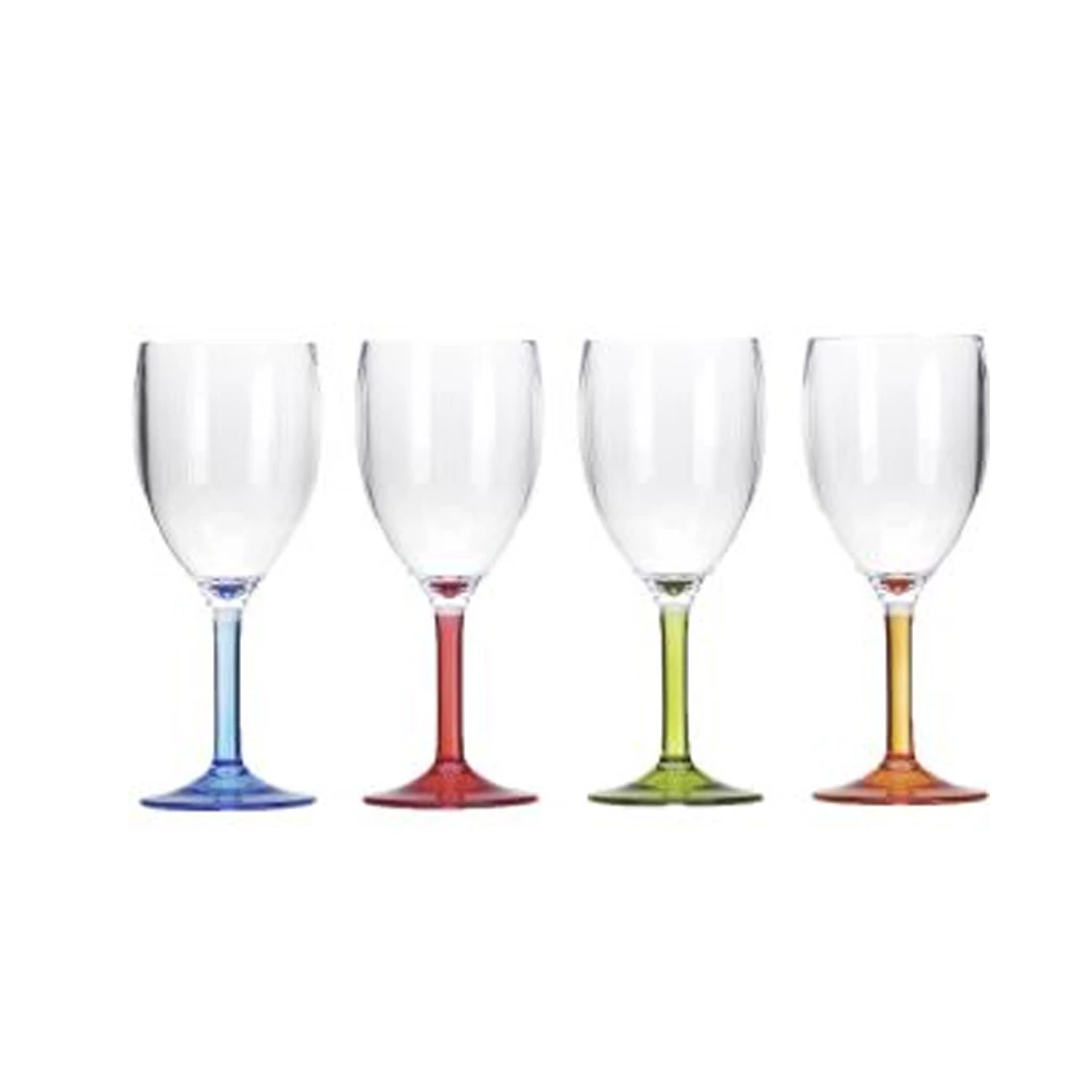 Break Resistant Acrylic Stemmed Wine Glass – Pack Of 4 1 Break Resistant Acrylic Stemmed Wine Glass – Pack Of 4