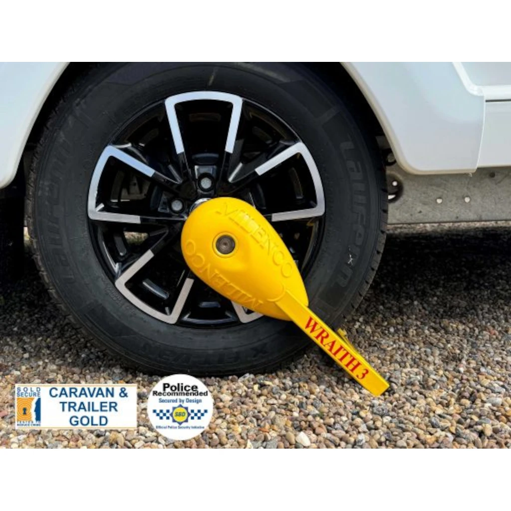 Milenco Wraith 3 Caravan Wheel Lock 1 Milenco Wraith 3 Caravan Wheel Lock